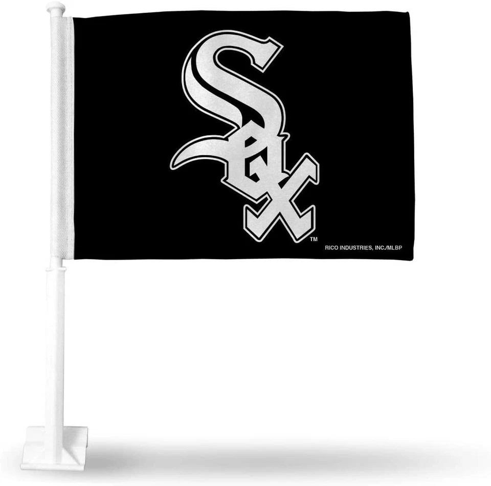CHICAGO WHITE SOX MLB DOUBLE SIDED TEAM LOGO 20" CAR FLAG FREE SHIPPING - Image 1 of 1