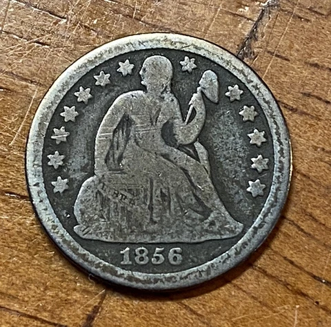 1856 P SEATED LIBERTY ONE DIME Cover