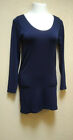 Arianna by Howards Navy long sleeve stretch Body Contouring tunic - One Size