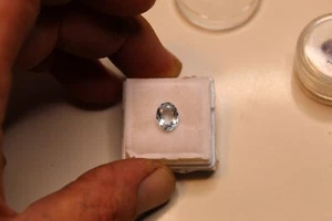 Oval Aquamarine Beautiful Loose Antique From Brazil 1.75cts - Picture 1 of 24