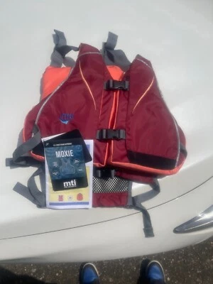 New W/ Tags MTI MUSTANG Life Jacket Moxie Red / Orange Adult M / L - Image 1 of 3