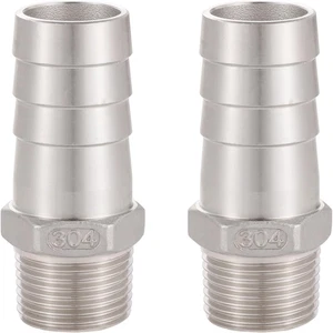 304 Stainless Steel 1" Hose Barb X 3/4" NPT Male Thread,Lead-Free,For Connecting - Bild 1 von 6