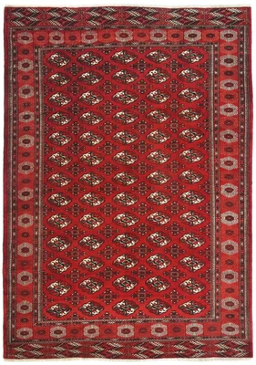 Alfombra oriental roja vintage hecha a mano diseño tribal alfombra grande 8X11 pies Foto 1 de 4