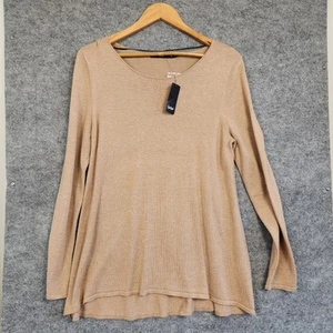 Sportsgirl Jumper Womens Size M Brown Camel Knit Lightweight Cotton Boho Classic - Picture 1 of 10