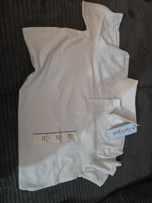 Cat & Jack white polo shirt/ school uniform, size Large, NWT - Image 1 of 4