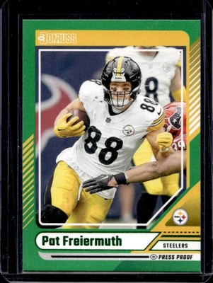 2024 Donruss Pat Freiermuth Press Proof Green #73 Steelers - Image 1 of 2