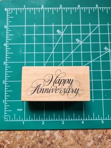 Sello de goma PSX vintage. Guión ¡Feliz Aniversario! Peine barco B10 - Imagen 1 de 6