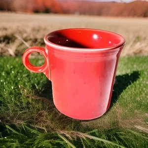 Fiesta Fiestaware RING HANDLED MUG "Scarlet" Red 10¼oz Post 86 Bright Red - Picture 1 of 4