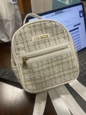 Steve Madden Women's Mini Backpack White/Gold - Image 1 of 4