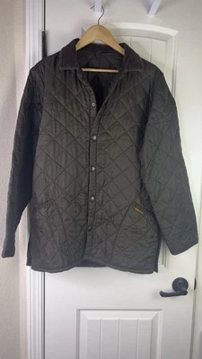 Chaqueta acolchada de colección Barbour Liddesdale para hombre años 90 talla S marrón ligera caza Foto 1 de 4