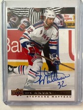 2020-21 SP Signature Edition Legends Stephane Matteau On Card Auto UD Canvas