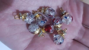 Abrigo de vestir gema azul y rojo transparente de 18 mm con botones coser en joya estrás - Imagen 1 de 1