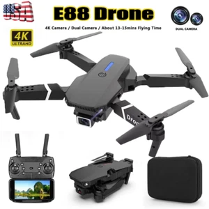 2025 New RC Drone With 4K HD Dual Camera FPV WIFI Foldable Quadcopter +4 Battery - Picture 1 of 24