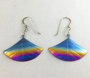 Titanium Rainbow Earrings Medium, TEZ-1 Three Left - Picture 1 of 4