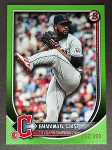 2025 Bowman - Emmanuel Clase #15 - Neon Green /399 - Guardians - Picture 1 of 2