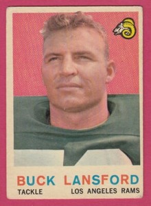 1959 Topps Football # 152 Buck Lansford - Los Angeles Rams -- Box 708-153
