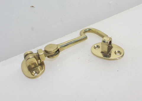 Brass Door Latch Lock Keep Old Barn Gate Vintage (1980's new old stock) 4.5"W Cover