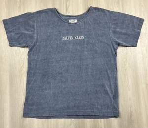 Vintage 90s Calvin Klein Sport Embroidered Oversized T Shirt Made in USA Medium - Picture 1 of 8