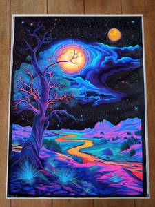 Landscape Poster Neon Colors 18x24in - Picture 1 of 1