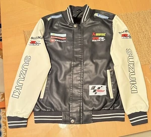 Suzuki Synthetic Leather Motorcycle Jacket XL Medium Weight - Picture 1 of 5