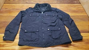 Chaqueta de invierno negra para hombre talla XXL | Marc Anthony | 6 bolsillos | abrigo con cremallera con botones - Imagen 1 de 9
