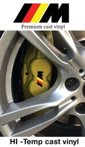 x6 BMW M Sport Badge Quality Brake Caliper Decals Stickers - Black & German Flag - Picture 1 of 3