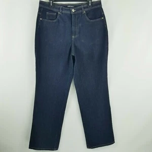 George Classics 16 Dark Blue Wash High Rise Straight Leg Women's Jeans - Picture 1 of 11