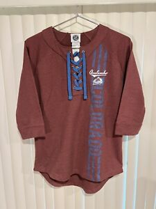 Colorado Avalanche 3/4 Sleeve Jersey Style Pullover Women's Small NWT
