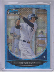 2013 Bowman Chrome Prospects Blue Wave Refractors #BCP53 Steven Moya