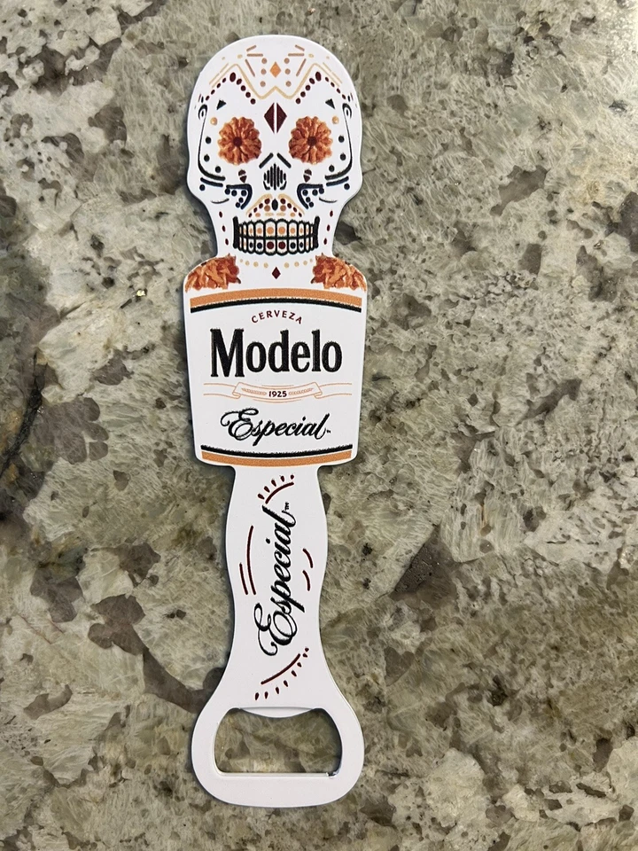 MODELO BEER STEEL BOTTLE OPENER BARTENDER SPEED BAR TOOL. Day Of The Dead - Image 1 of 4