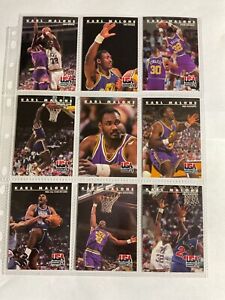 1992 skybox lot of 9 Karl Malone cards 46 through 54