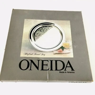 Oneida 89 2515 Maybrook Round Tray 15" Diameter Silverplate 7 - Image 1 of 4