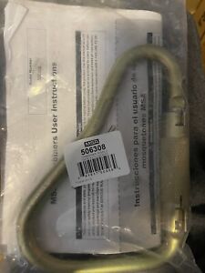 Msa 506308 Auto-Locking 8-3/4" Steel Carabiner with Captive Pin - Factory Sealed