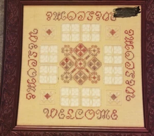 Aguja de nuez moscada 304 VICTORIAN WELCOME 1993 trabajo de corte folleto de 4 pg - Imagen 1 de 5