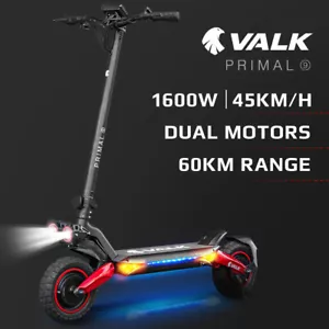 VALK Primal 9 Dual Motor 1600W Extreme Hill Climbing Electric e-Scooter - Picture 1 of 12