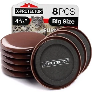 Furniture Sliders for Carpet X-PROTECTOR 8 PCS 4 3/4" - The Best Heavy-Duty M... - Picture 1 of 6