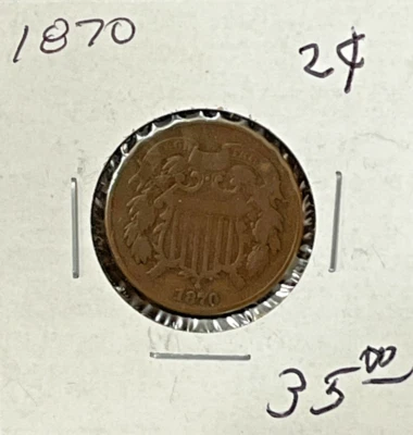 1870 2C Piece - Looks VF - Image 1 of 2