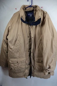 Lands End Jacket/Coat Men's Sz XLTall Beige Full Zip Down Feather Heavy (READ) - Picture 1 of 13