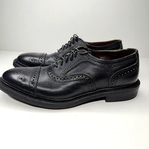 Allen Edmonds "Strandmok" Mens Cap-Toe Oxfords 9 D Black USA 5550 - Picture 1 of 12