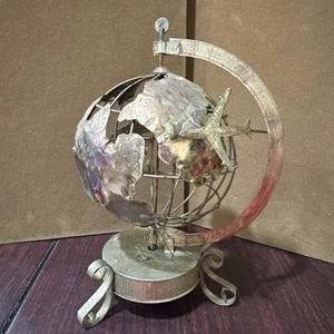 Vintage Kupfer Globus Spieluhr Made In Hong Kong - Bild 1 von 4