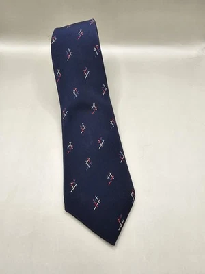 Corbata de diseñador geométrico 100 % seda Paco Rabanne Paris para hombre diseñador preppy Foto 1 de 4