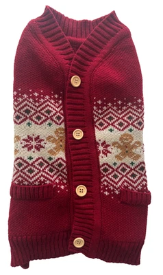 Large Fair Isle Christmas Holiday Dog Sweater LuvGear New with Tags Winter Cozy - Image 1 of 4