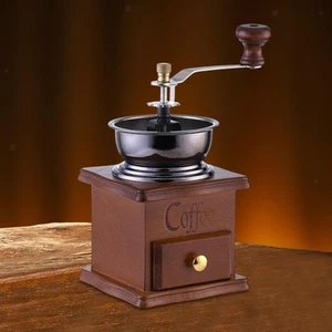Hand Coffee Grinder Coffee Bean Mill with Drawers Professional Portable Ground - Picture 1 of 5