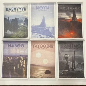 Lot Of 6 ✅ Star Wars Movie Locations Poster Wall Art Canvas Poster Print ✅8x12” - Picture 1 of 9