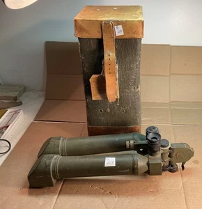 #219 1943 US ARMY WW1/WW2 PERISCOPE/TRENCH BINOCULARS M1917B4 +CASE- WELL MARKED - Picture 1 of 15