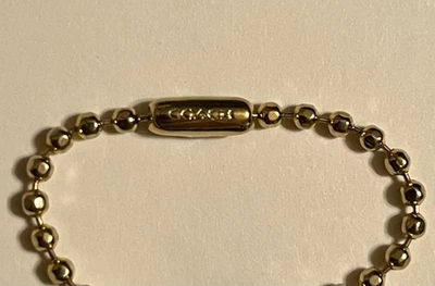 COACH Logo Replacement Goldtone Handbag Hang Tag Metal Ball Chain Hardware - Image 1 of 4