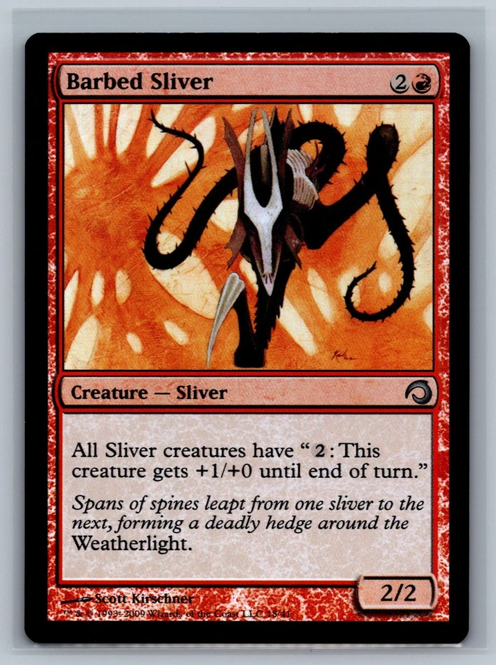 Magic MTG Premium Deck Series: Slivers Barbed Sliver #18/41 Foil TCG CCG - Image 1 of 2