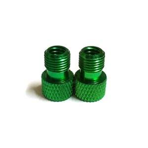 gobike88 XON Presta Valve Adaptor, Converts presta to schrader, Green, 2pcs, H44 - Picture 1 of 2