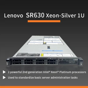 Lenovo ThinkSystem SR630 Server With Xeon Silver 4208 CPUx2 ,64GB RAM, 550W PSU - Picture 1 of 3