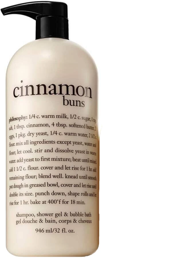Philosophy Cinnamon Buns Shampoo, Shower Gel & Bubble Bath - 32oz